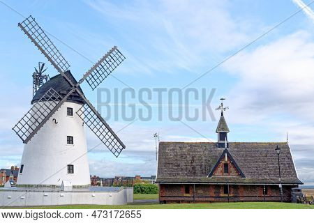 Lytham St Annes Windmill. Lytham Windmill Is Situated On Lytham Green In The Coastal Town Of Lytham 