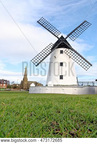 Lytham St Annes Windmill. Lytham Windmill Is Situated On Lytham Green In The Coastal Town Of Lytham 