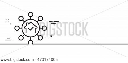 Home Facilities Line Icon. Maintenance Service Sign. House Facility Symbol. Minimal Line Illustratio