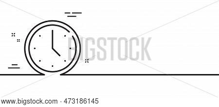 Time Line Icon. Working Hours Sign. Delivery Period Symbol. Minimal Line Illustration Background. Ti