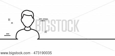 Headshot Line Icon. Avatar Placeholder Sign. User Profile Symbol. Minimal Line Illustration Backgrou