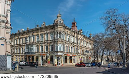 Odessa, Ukraine 22.03.2023. Historic Apartment Building On The Torgovaya Street In Odessa, Ukraine, 