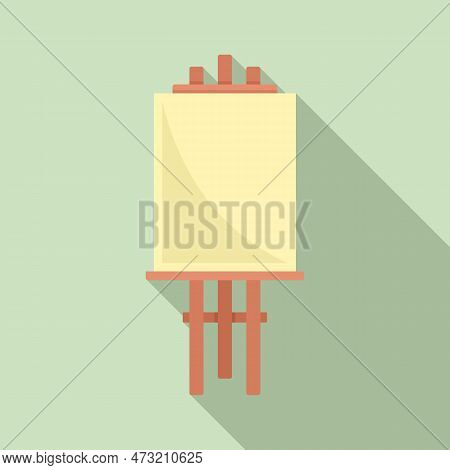 Gallery Easel Icon. Flat Illustration Of Gallery Easel Icon For Web Design