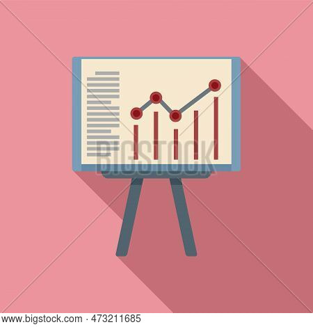 Internship Banner Graph Icon. Flat Illustration Of Internship Banner Graph Icon For Web Design