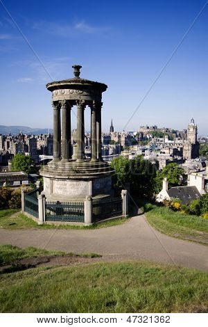 Edynburg Miasto i zamek z Calton Hill