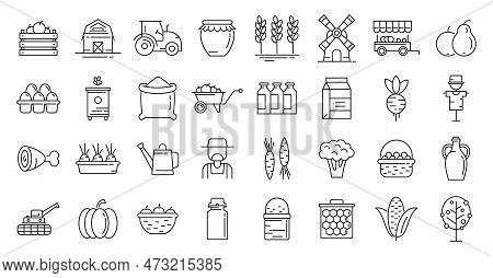 Producer Icons Set. Outline Set Of Producer Icons For Web Design Isolated On White Background