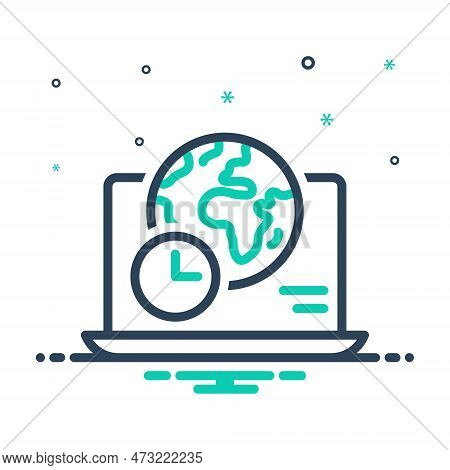 Mix Icon For Utc Global Time Hours International Planet Online Coordinated-universal-time Universal 
