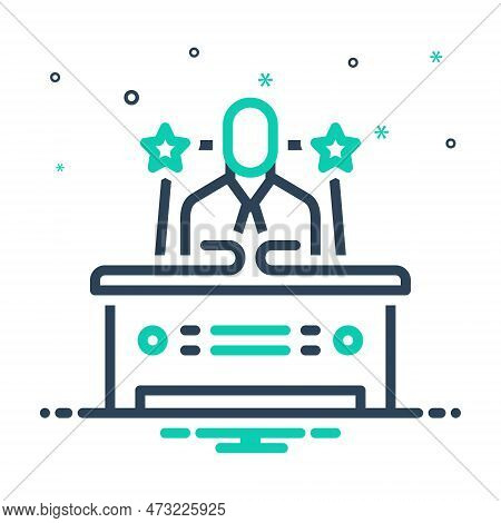 Mix Icon For Positions Post Commissary Human Officer Power Bussiness-man Boss