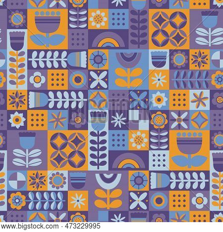 Modern Trendy Abstract Minimalistic Seamless Pattern. Geometric Repeatable Pattern Tile Design With 