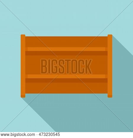 Storage Book Drawer Icon. Flat Illustration Of Storage Book Drawer Icon For Web Design