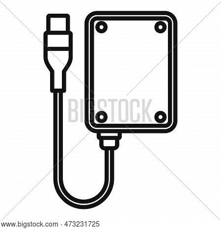 Storage Portable Disk Icon. Outline Storage Portable Disk Icon For Web Design Isolated On White Back