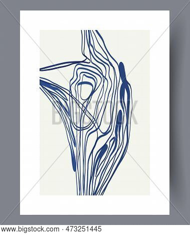 Abstract Lines Tortuous Awareness Wall Art Print. Wall Artwork For Interior Design. Contemporary Dec
