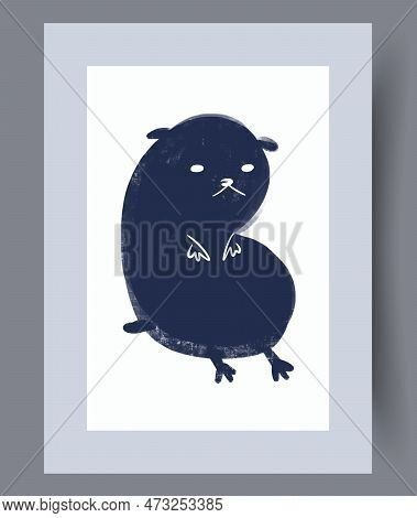 Animal Beaver Nordic Gopher Wall Art Print. Wall Artwork For Interior Design. Printable Minimal Abst