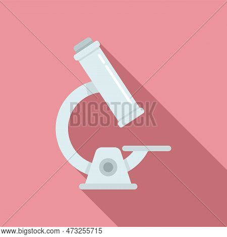 Chicken Pox Microscope Icon. Flat Illustration Of Chicken Pox Microscope Icon For Web Design