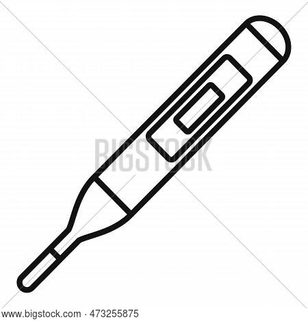 Chicken Pox Thermometer Icon. Outline Chicken Pox Thermometer Icon For Web Design Isolated On White 