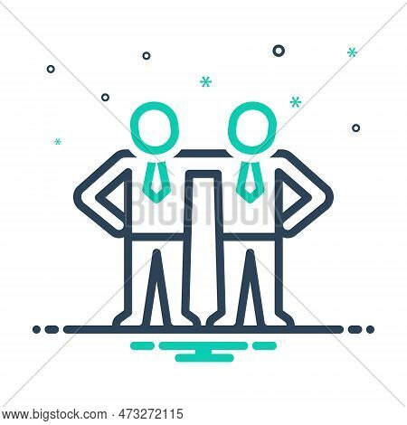 Mix Icon For Belongs Friend Conceptual Pertain Appertain Colleague Affiliate Coworker Together Membe