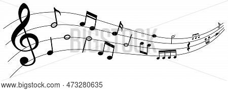 Collection Of Music Notes. Musical Key Signs