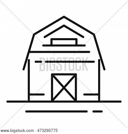 Farm Hambar Icon. Outline Farm Hambar Icon For Web Design Isolated On White Background