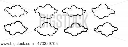 Black 3d Clouds Set Isolated On A Transparent Background. Royalty High-quality Free Stock Png Image 