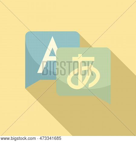 Life Skills Translate Chat Icon. Flat Illustration Of Life Skills Translate Chat Icon For Web Design