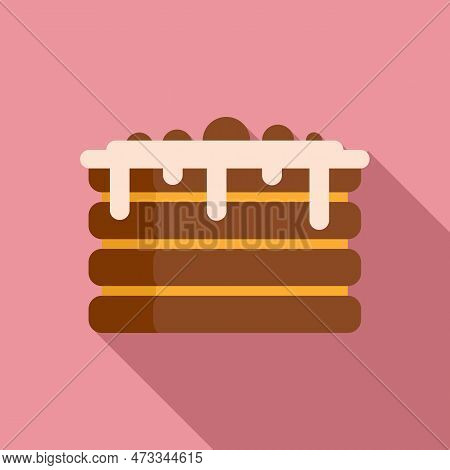 Cream Sweer Cake Icon. Flat Illustration Of Cream Sweer Cake Icon For Web Design