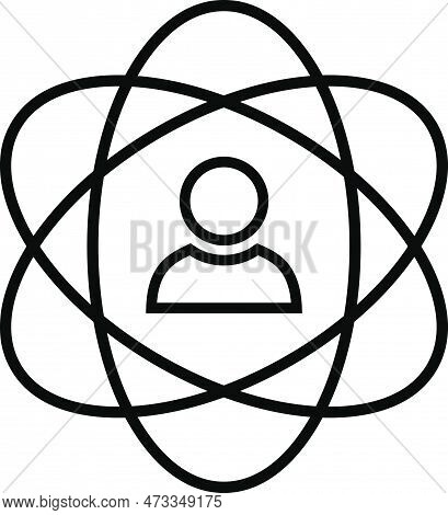 Linear vector icon of a person in the spotlight as a main values concept