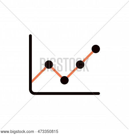 Vector Icon Concept Of Business Line Charts And Presentations. Can Be Used For Business, Company, Co