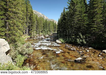 Lake Fork Creek In Beartooth Mountains, Montana