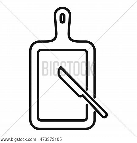 Cutting Board Icon. Outline Cutting Board Icon For Web Design Isolated On White Background