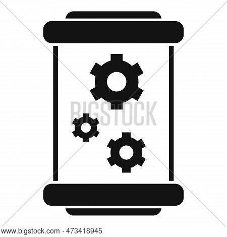 Cylinder Nanotechnology Icon. Simple Illustration Of Cylinder Nanotechnology Icon For Web Design Iso