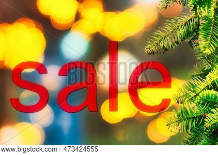 A Background Picture Of Festive Bokey Blurry Christmas Lights During The Holiday Season