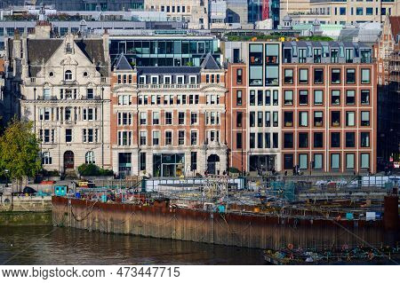 London - November 13, 2022: Discover The Tideway Central Project At Blackfriars Foreshore Site And I