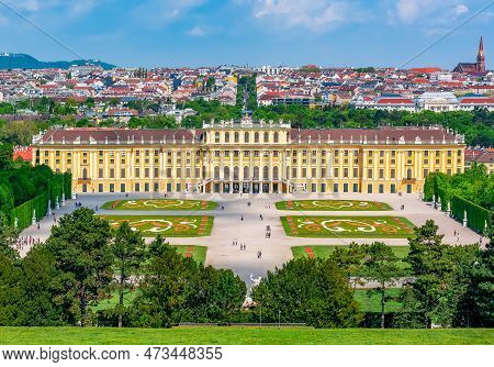 Vienna, Austria - May 2019: Schonbrunn Palace And Park