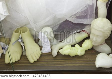 Fuente Del Arco - Spain - Nov 1st, 2022: Votive Offerings At Chapel Of Our Lady Of Ara, Fuente Del A