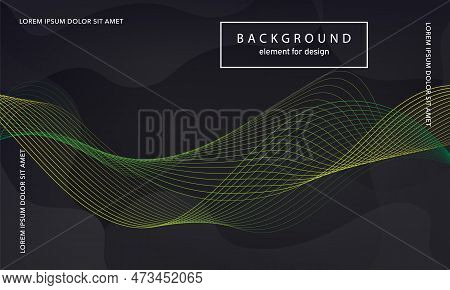 Abstract Background. Wave Element For Design Poster. Digital Frequency Track Equalizer. Stylized Art