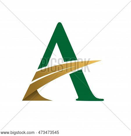 Letter A Logo Design. Vector Illustration On White Background