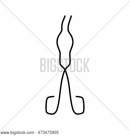 Crucible Tongs Chemical Glassware Lab Color Icon Vector. Crucible Tongs Chemical Glassware Lab Sign.