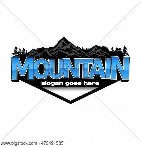 Mountain Logo Template. Vector Illustrator Isolated On White Background. Eps.10