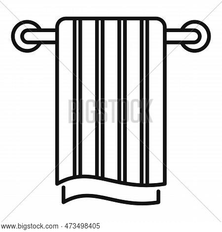 Pipe Heated Towel Rail Icon. Outline Pipe Heated Towel Rail Icon For Web Design Isolated On White Ba