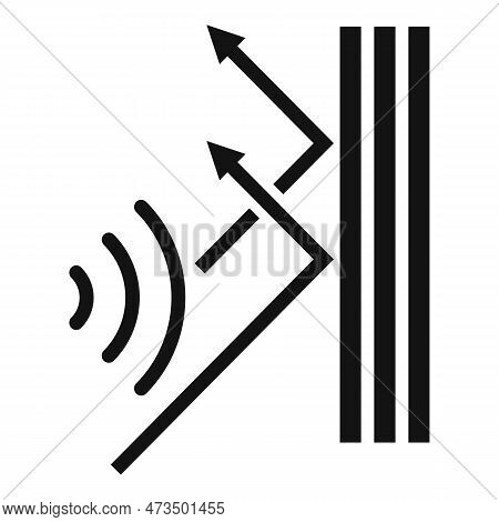 Soundproof Reflect Wall Icon. Simple Illustration Of Soundproof Reflect Wall Icon For Web Design Iso