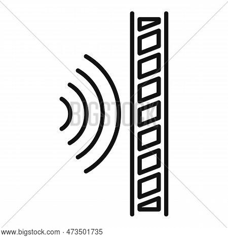 Soundproofing Wall Icon. Outline Soundproofing Wall Icon For Web Design Isolated On White Background