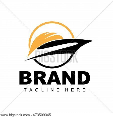Ship Logo, Ocean Transport Vector, And Cruise Ship, Cargo, Logistics, Sailing School, Speedboat