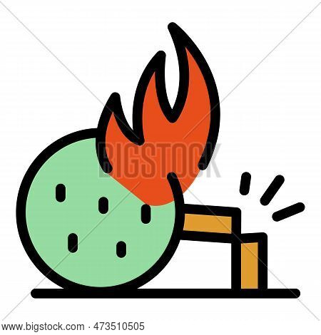 Forest Combustion Icon. Outline Forest Combustion Vector Icon For Web Design Isolated On White Backg