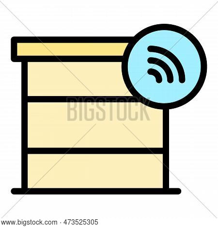 Remote Control Garage Icon. Outline Remote Control Garage Vector Icon For Web Design Isolated On Whi