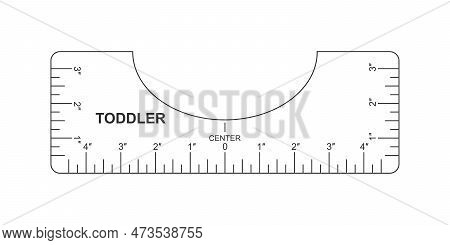 T Shirt Alignment Guide. Toddler Size Template. Ruler For Centering Clothing Design. Sewing Measurem