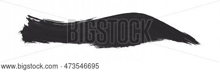 Black Gray Brush Silhouette Isolated On White Background Moonless Night.
