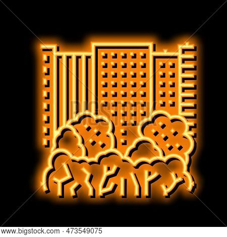 Central Park Neon Light Sign Vector. Central Park Illustration