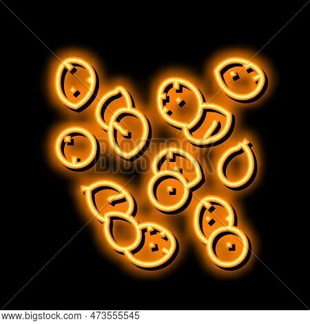 Chia Seed Neon Light Sign Vector. Chia Seed Illustration