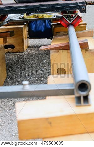 Filming Crew, Close Up Of Camera Dolly , Film Industry Equipment
