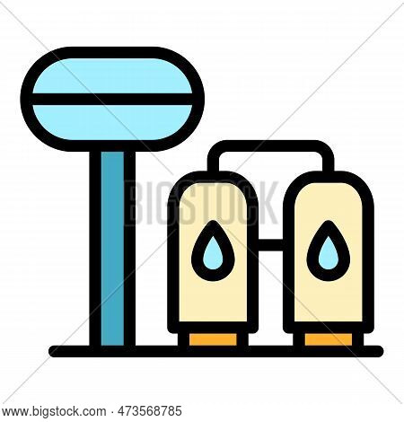 Purification Station Icon. Outline Purification Station Vector Icon For Web Design Isolated On White
